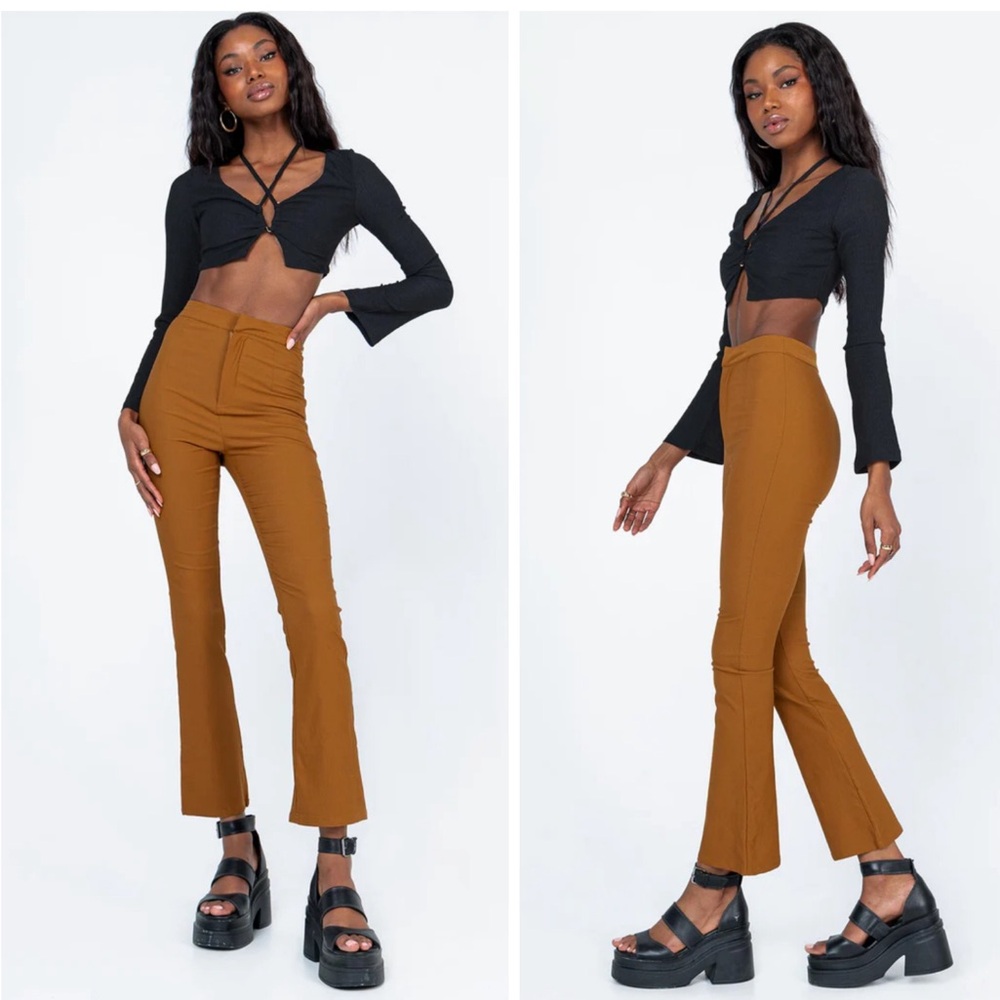 Princess Polly Moschato Pants - Brown New With Tags